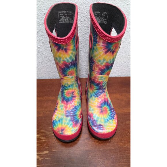 Bogs Kids Tie-Dye Rain Boots Waterproof Neoprene Insulated Durable Rubber Size 1 - Picture 2 of 8